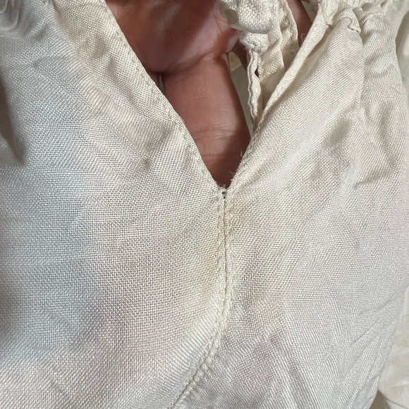 Soft Surroundings Drawstring Neck Long Sleeve Silk Top - Picture 15 of 15